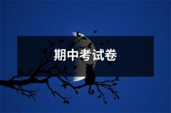 期中考试卷（精选10篇）