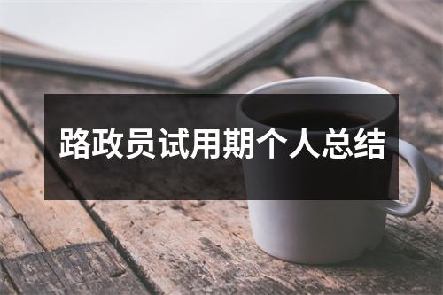 路政员试用期个人总结