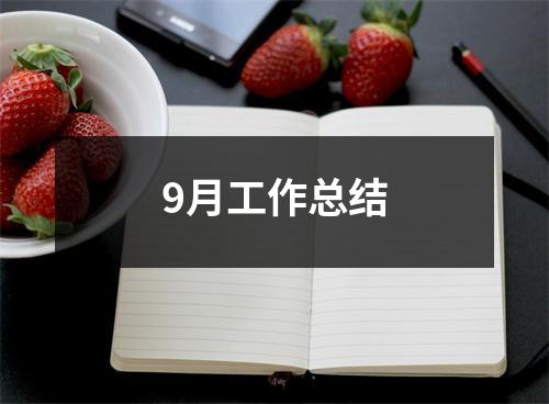 9月工作总结