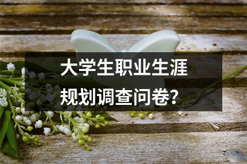 大学生职业生涯规划调查问卷？