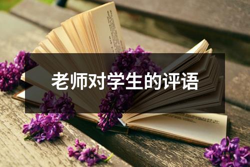 老师对学生的评语