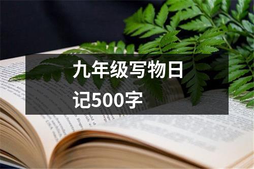 九年级写物日记500字