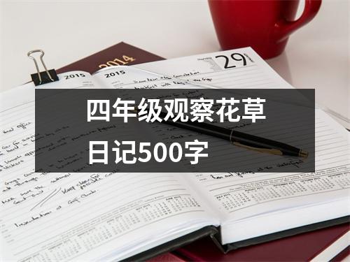 四年级观察花草日记500字