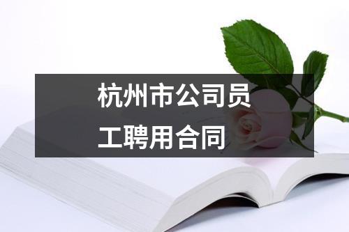 杭州市公司员工聘用合同