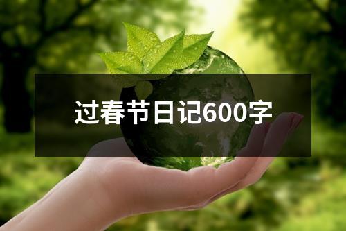 过春节日记600字