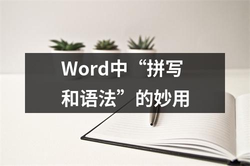 Word中“拼写和语法”的妙用