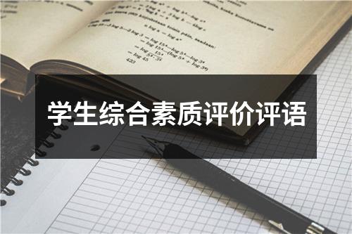 学生综合素质评价评语