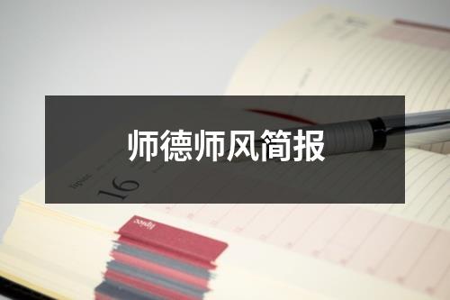 师德师风简报