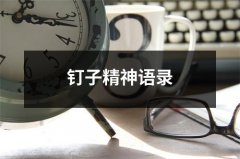 钉子精神语录（共14篇）