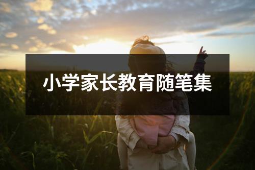 小学家长教育随笔集