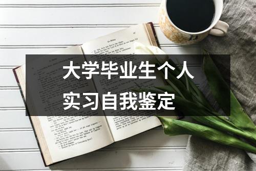 大学毕业生个人实习自我鉴定