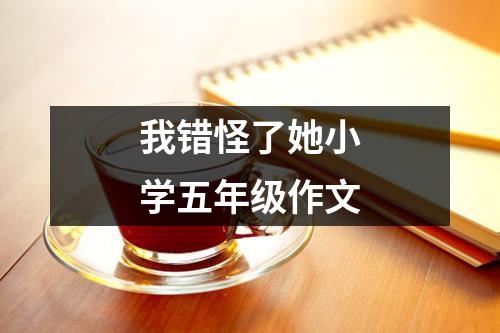 我错怪了她小学五年级作文