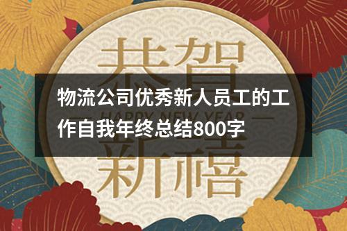 物流公司优秀新人员工的工作自我年终总结800字