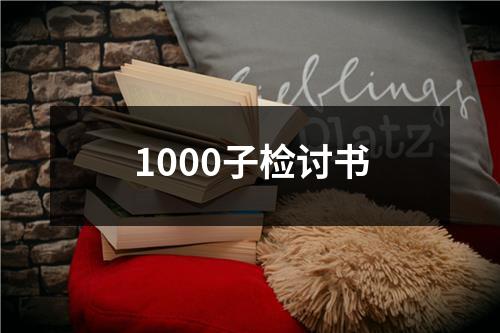 1000子检讨书