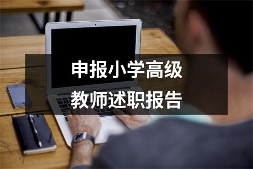 申报小学高级教师述职报告