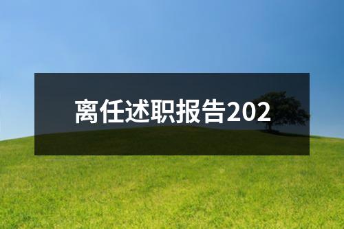 离任述职报告202